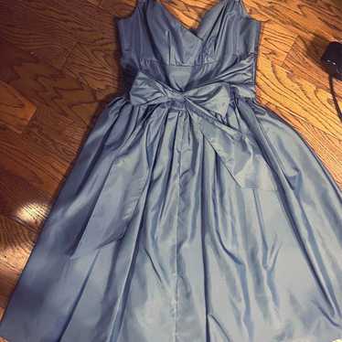 AIMER Satin-like Dress Blue Gray