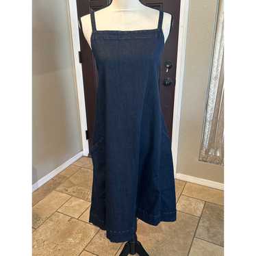 Eileen Fisher Organic Cotton Denim Jumper Dress