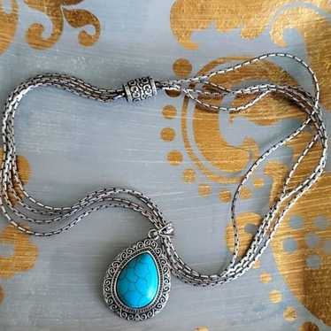 Turquoise Allure - Handcrafted Boho Necklace