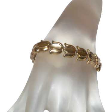 Signed Crown Trifari Tulip Bracelet