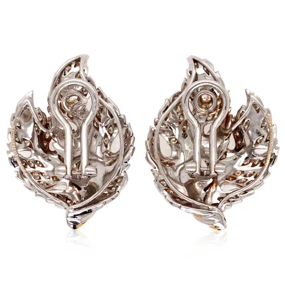 Buccellati, 18K Gold Diamond Leaf Earrings - image 4