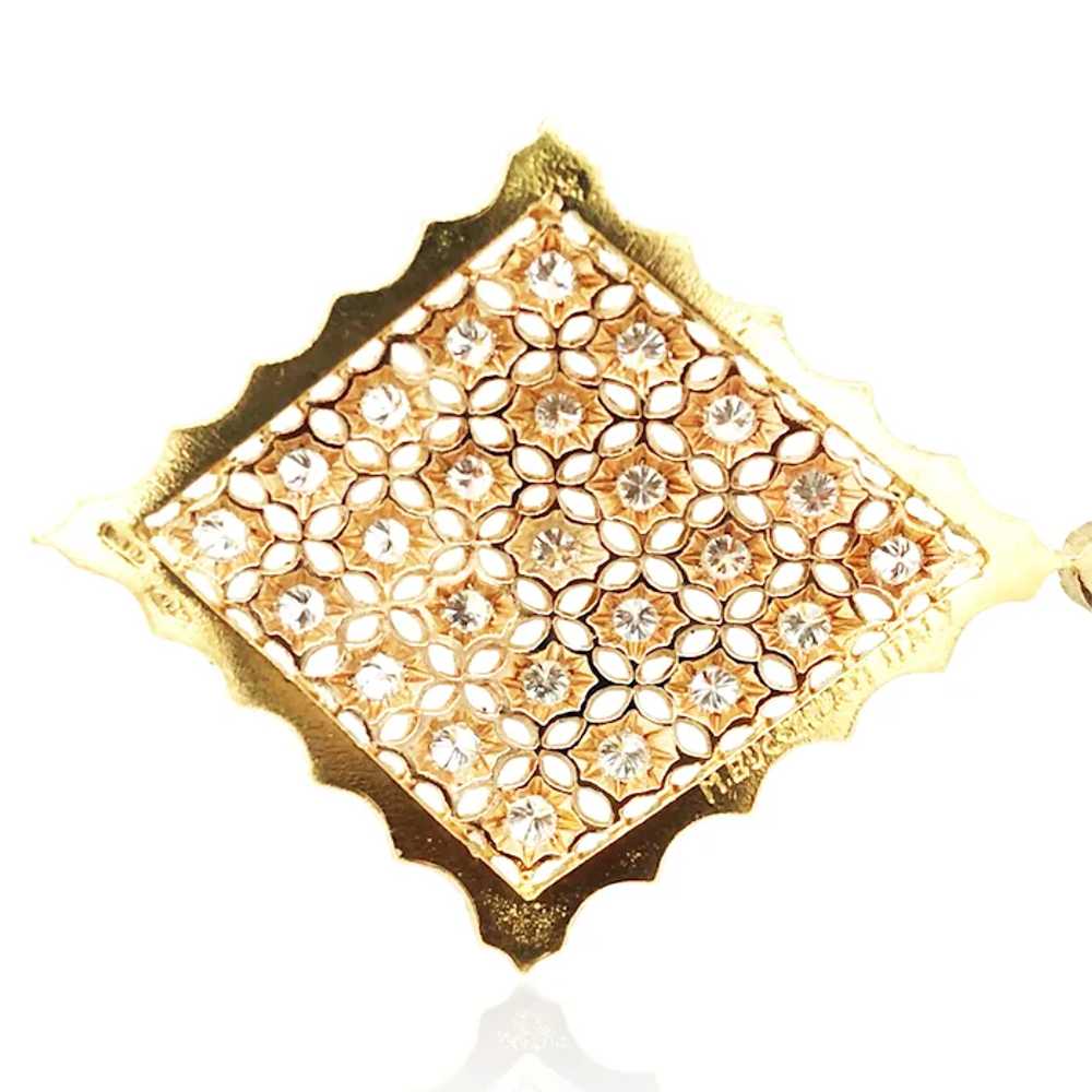 Buccellati, 18K Gold Rhombi Diamond Earrings - image 4