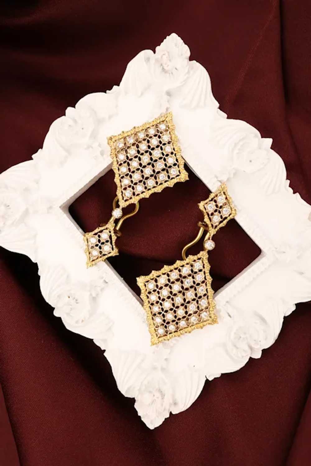 Buccellati, 18K Gold Rhombi Diamond Earrings - image 6