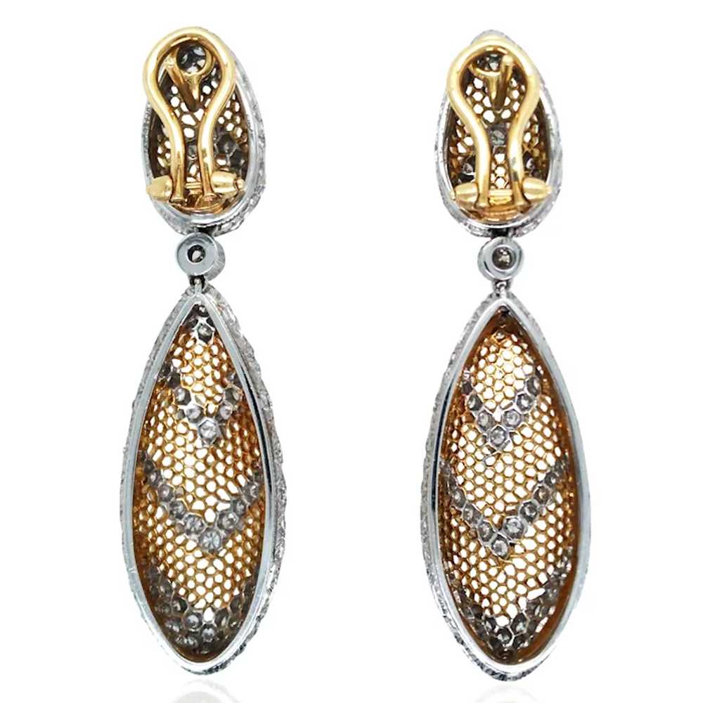 Buccellati, 18K Gold Tulle Diamond Earrings - image 4