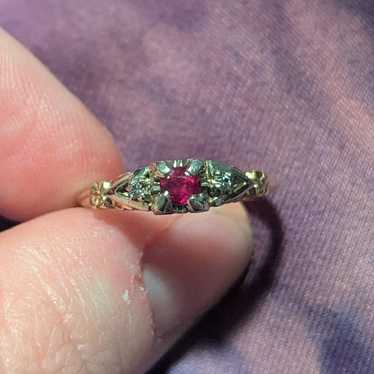 Antique Ruby and diamond ring