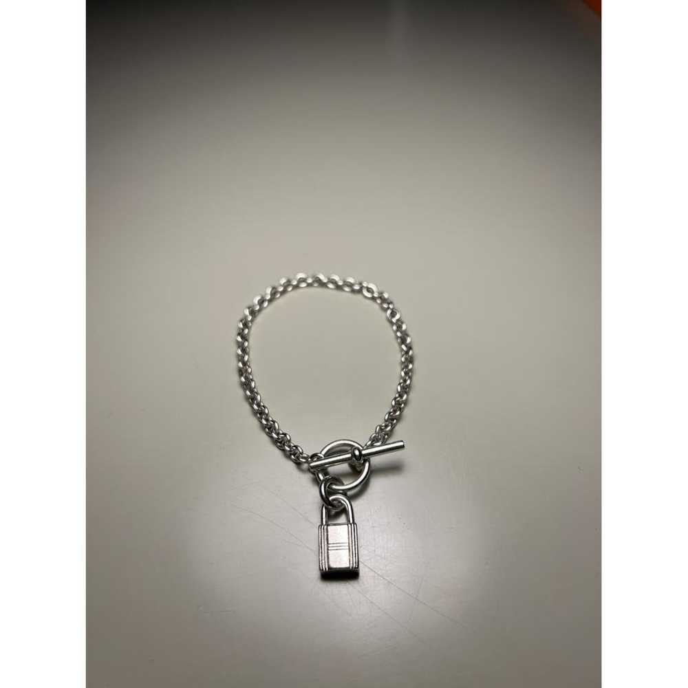 Hermès Amulette silver bracelet - image 2