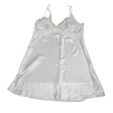 Linea Donatella Womens Large White Satin Lace Trim