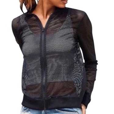 NEW Victoria's Secret Sport Black Fishnet Jacket L