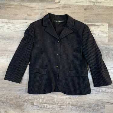 Ter Et Bantine Navy Blue Snap Button Front Blazer-