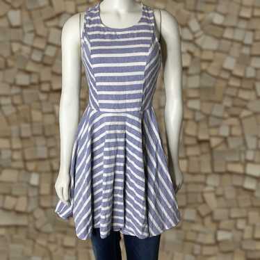 Bar Iii Bar III Womens Small Skater Dress Blue Whi