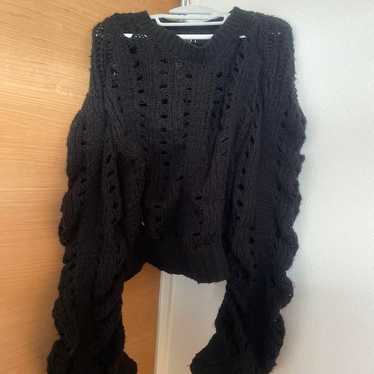 Black knit sweater