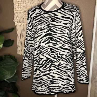 Vintage Carolyn Taylor Zebra Sweater