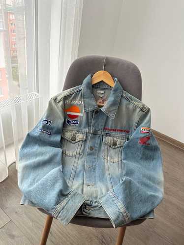 美品 GAS HONDA REPSOL HONDA RACING ホンダ デニム Women's Repsol Honda Gas Denim Jacket. Size Small. UK 8-10