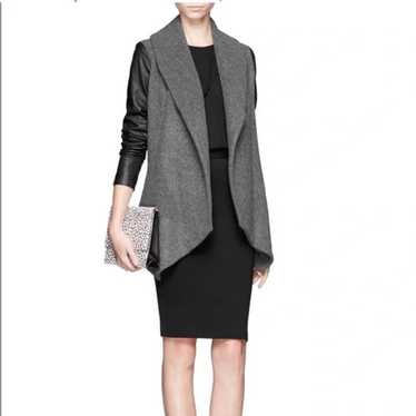 Theory Laura Amazing GrayWool Cashmere and Leather