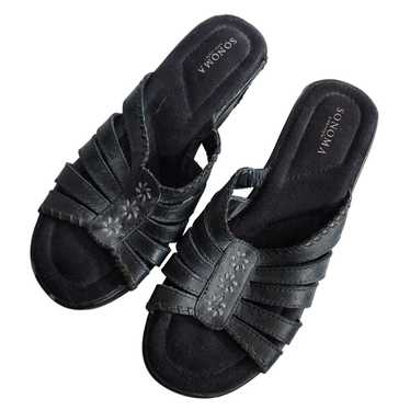 Sonoma Sonoma Black Leather Size 7 Sandals