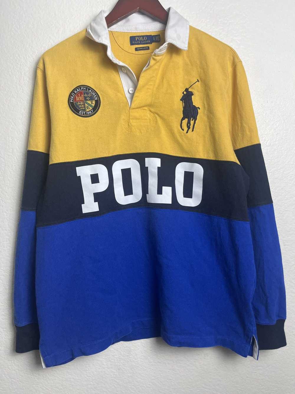 Polo Ralph Lauren Polo color block shirt spellout - image 1
