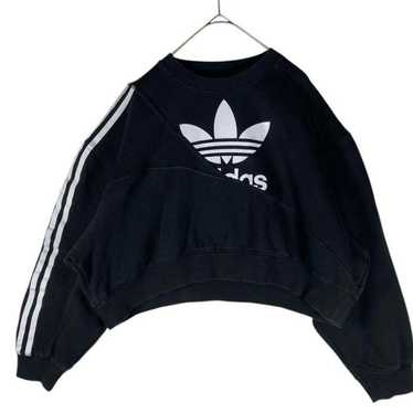 adidas Cropped Sweatshirt, Cropped Length, Black