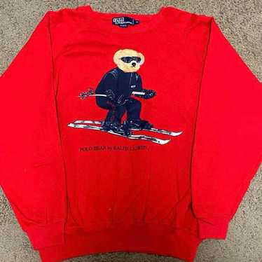 90s Polo Ralph Lauren Polo Bear Sweatshirt M - image 1