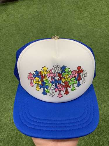 Chrome Hearts Multi Color Crosses Trucker Blue/Whi