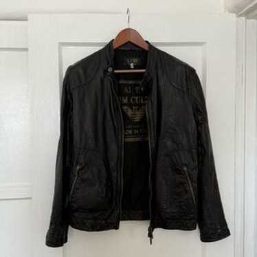 Armani jeans leather jacket - Gem