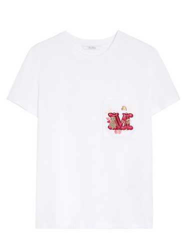 Max Mara JERSEY T-SHIRT WITH EMBROIDERED POCKET