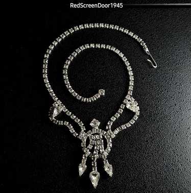 1940s rhinestone necklace - Gem