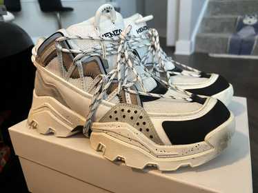 KENZO スニーカー Inka ホワイト/グレー/ブラック Kenzo Inka Chunky Low Top White Sneaker Pale Grey Men's US