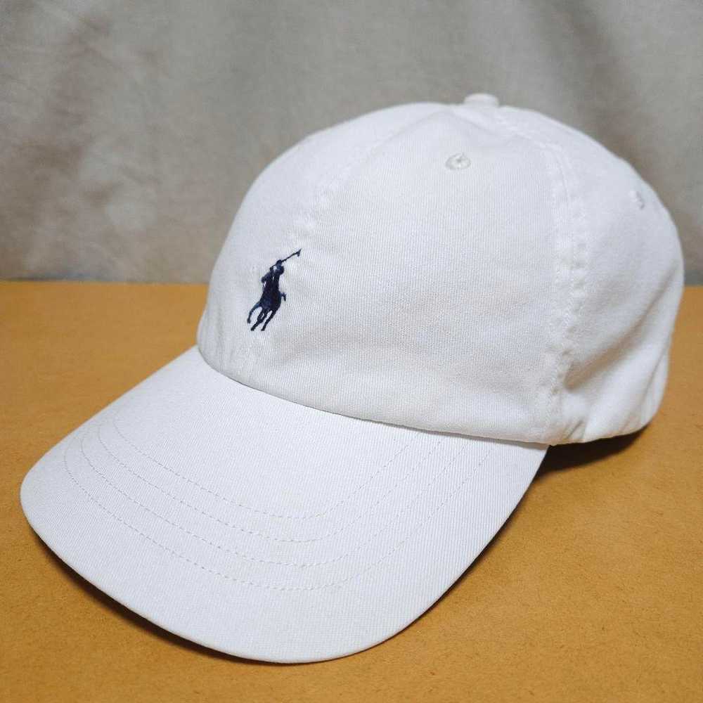 POLO Cap White Polo Ralph Lauren Pony Vintage - image 1