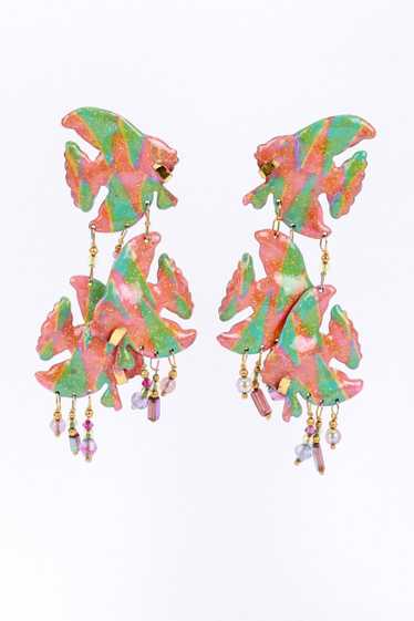 LUNCH AT THE RITZ Angelfish Cluster Earrings