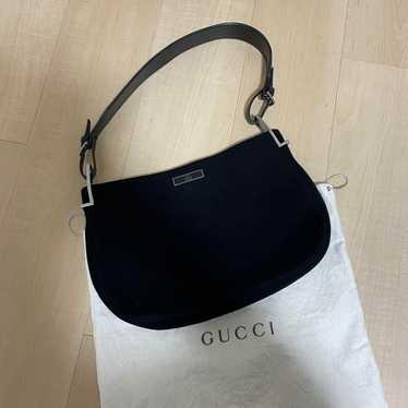 Gucci Black Suede Shoulder Bag - image 1