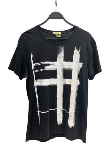 BURBERRY BRIT/T-Shirt/L/Cotton/BLK/PAINTLINES