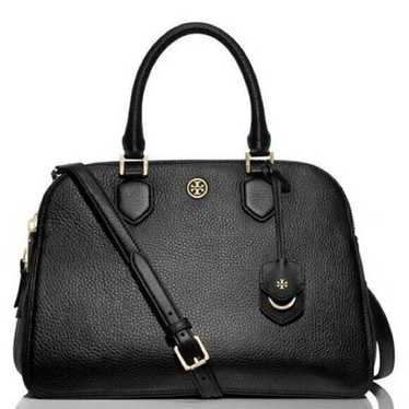 Tory Burch Robinson Pebbled Triple Zip Satchel