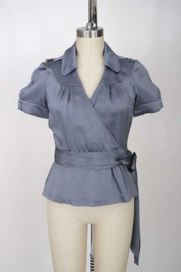 Burberry Satin Belted Blouse