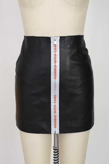 Heron Preston Leather Mini Skirt