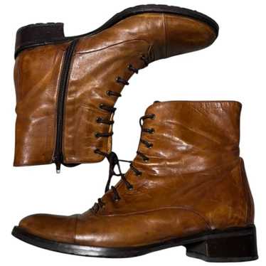 Arnold Churgin Chestnut Brown Leather Lace Up Boot