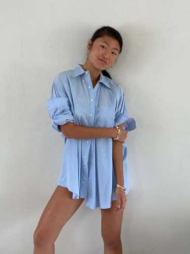 vintage Brooks Brothers boyfriend shirt - baby blu