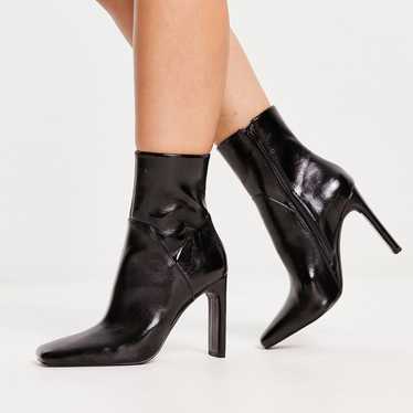 High heeled ankle boots