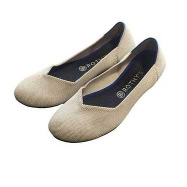 Rothys Grey Birdseye Classic Ballet Round Toe Sho… - image 1