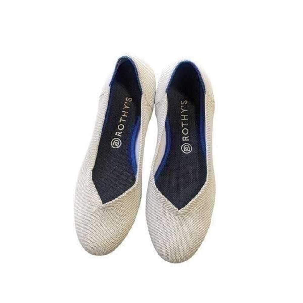 Rothys Grey Birdseye Classic Ballet Round Toe Sho… - image 3