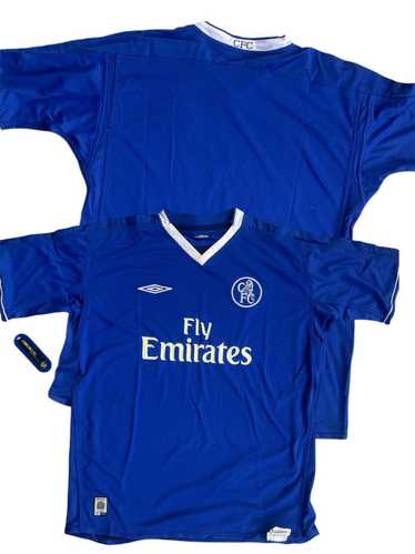 【00s Umbro】Chelsea tshirt soccer uniform Umbro Chelsea FC 2003/05 Football Jersey Kit Size 8 Womans