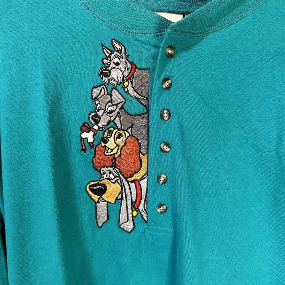 Vintage 90's Disney Store Lady & the Tramp Embroi… - image 2