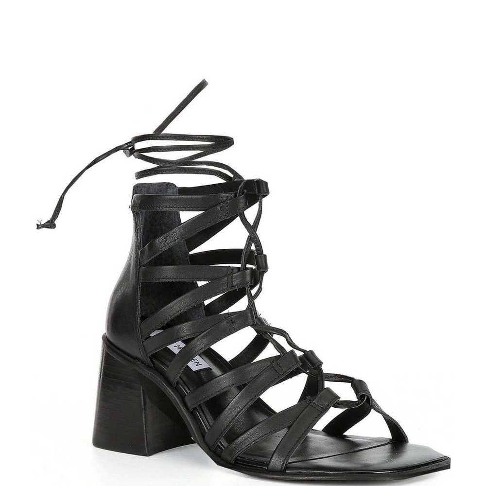 Steve Madden Womens Cherri30 Black Leather Sandal… - image 3