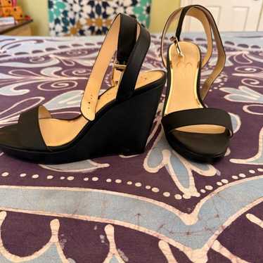 Jessica Simpson Black Wedge Heels