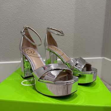 Chrome Block Heels