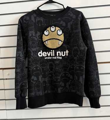 DEVIL NUT tide brand Devil casual hooded windproof contrast