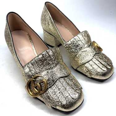 GUCCI GGマーモント フリンジ パンプス ボルドー GUCCI GGマーモント フリンジ パンプス ボルドー