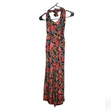 American Eagle Tropical Floral Halter Jumpsuit Siz