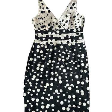 Jones New York Vintage polka dot satin layered dre