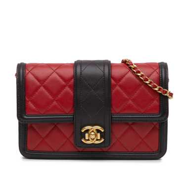 Red Chanel Lambskin Elegant CC Wallet On Chain Cro