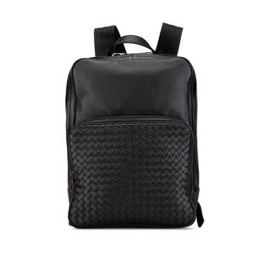 Black Bottega Veneta Intrecciato Backpack